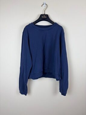 Lululemon Space Crew Lightweight Sweatshirt Top Navy Blue